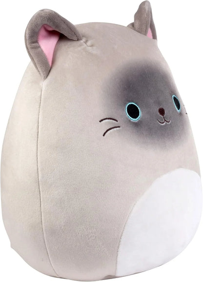 Original 10-Inch Felton the Siamese Cat - Official Jazwares Plush - Collectible Soft & Squishy Kitty Stuffed Animal Toy - Add to Your Squad - Gift for Kids, Girls & Boys