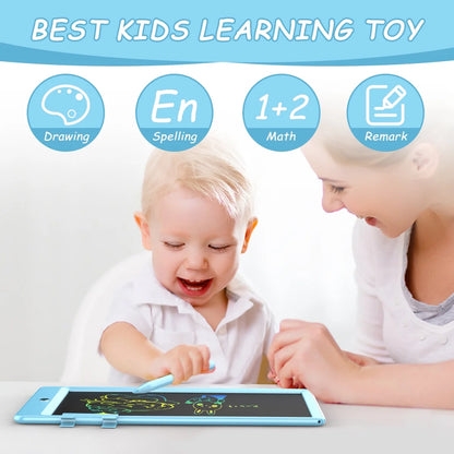 10 Inch LCD Writing Tablet, Colorful Toddler Doodle Board Drawing Tablet, Erasable Electronic Drawing Pads, Reusable Educational and Learning Drawing Tablet for Boys Girls 3 4 5 6 Years Old